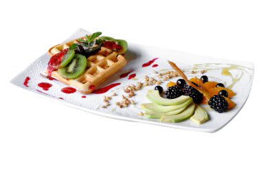 Waffle kivi seçici odak ile