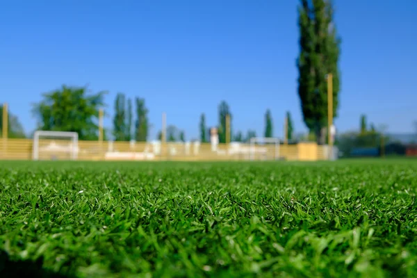 Grama de campo de futebol — Fotografia de Stock