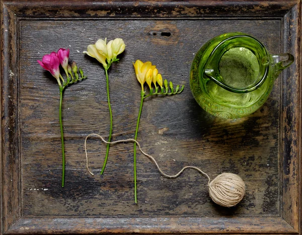 Hermoso ramo flores freesia — Foto de Stock