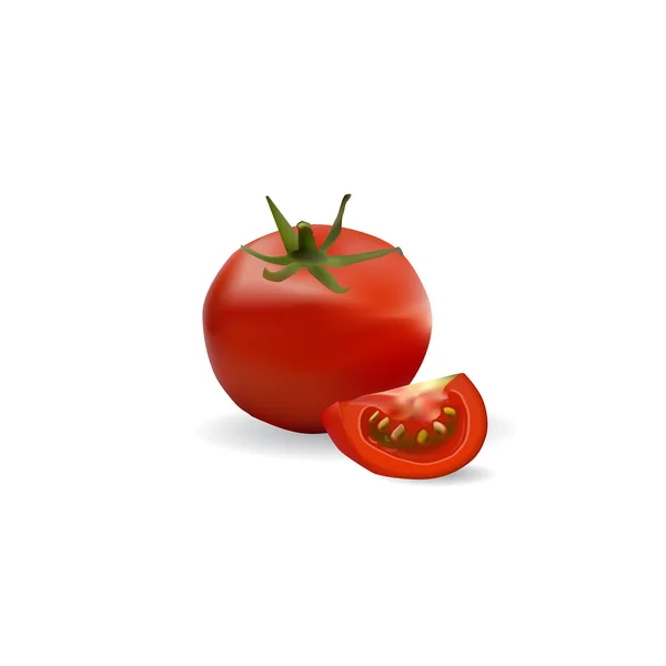 Tomate, rebanada — Vector de stock