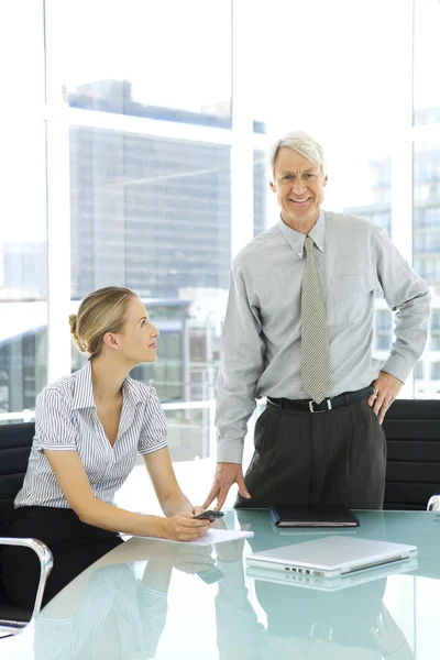 CEO with beautiful assistant — Stock Photo, Image
