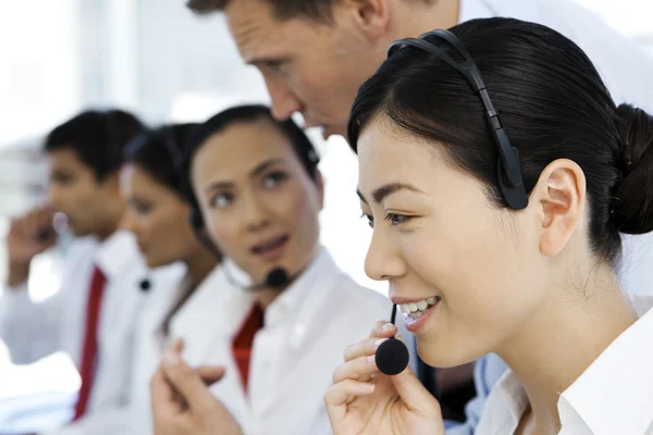 Busy Call center — Stock Photo, Image