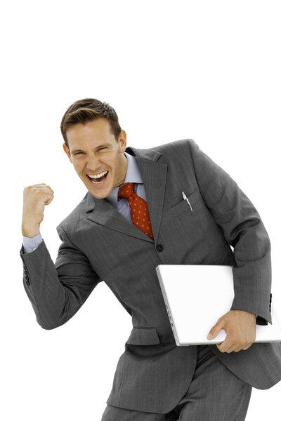 Одинокий молодой бизнесмен
