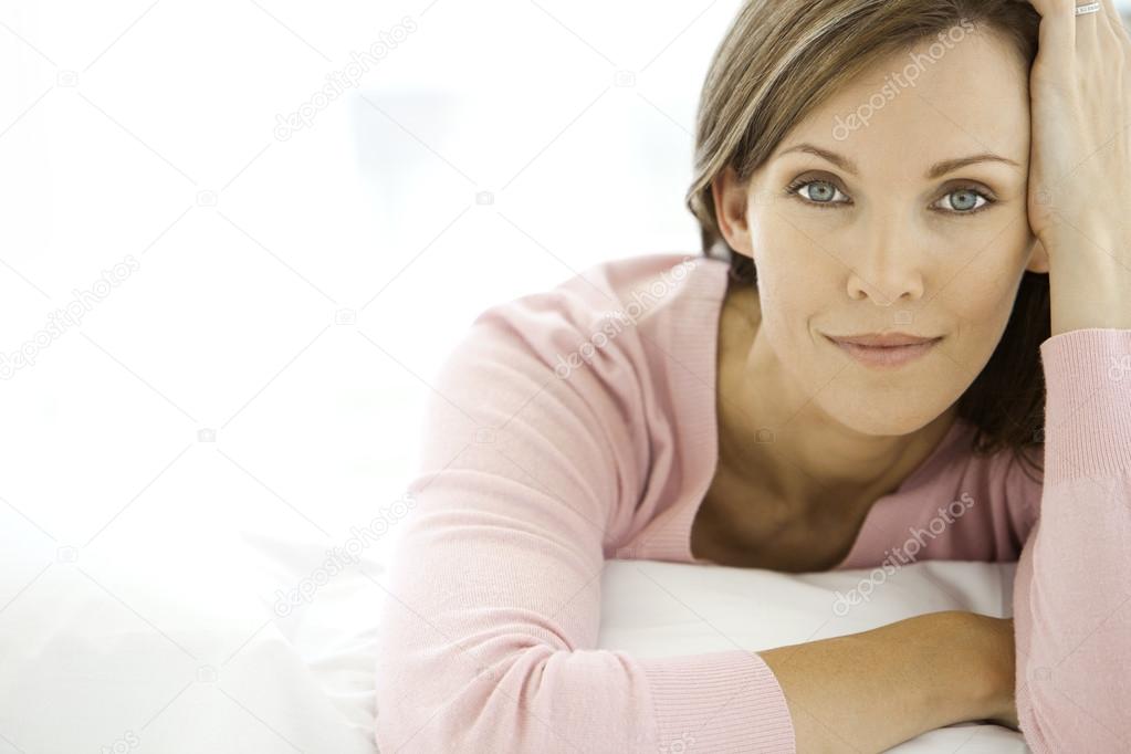 Middle aged woman relaxing