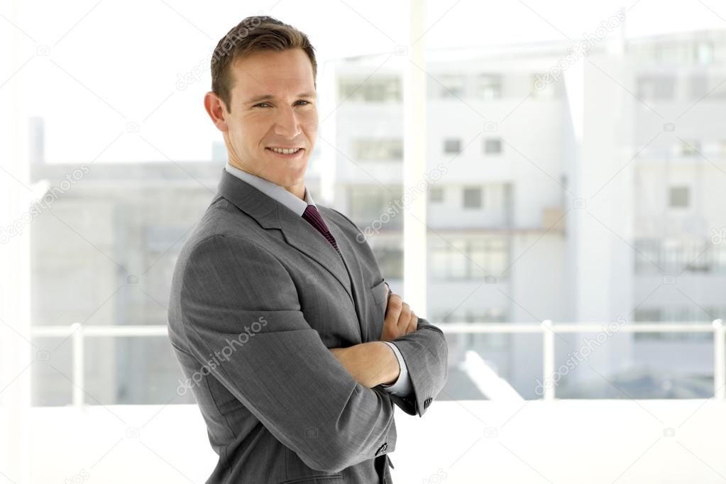Single young businessman