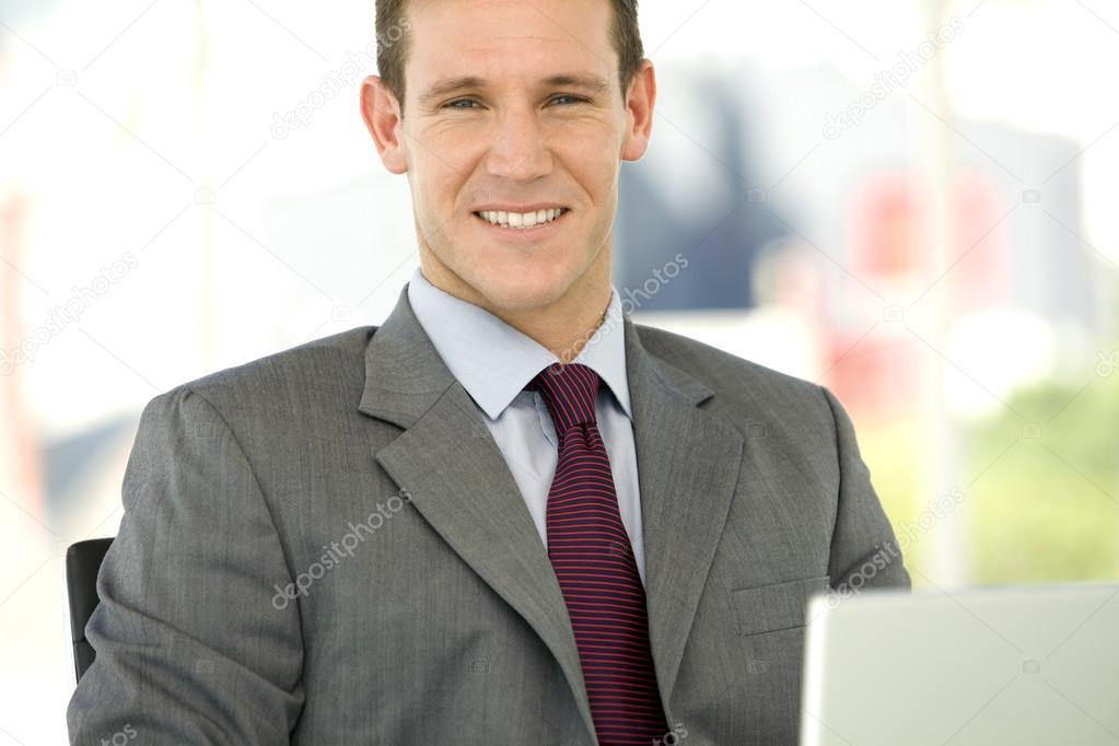 Single young businessman