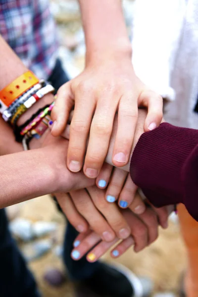 Hands commitment-vrienden voor altijd — Stockfoto