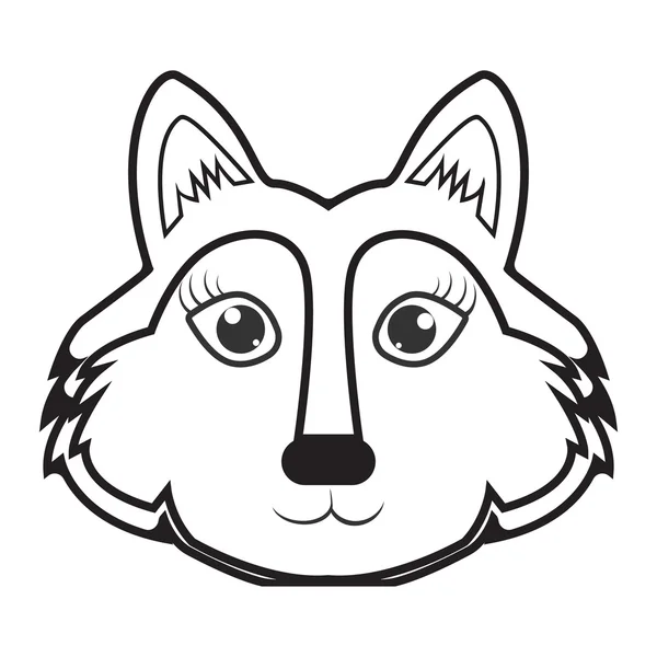Wolf animated illustration — Stock Vector