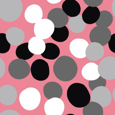 Vektörsüz doku arkaplan deseni. El çizimi, pembe, gri, siyah ve beyaz renkler.