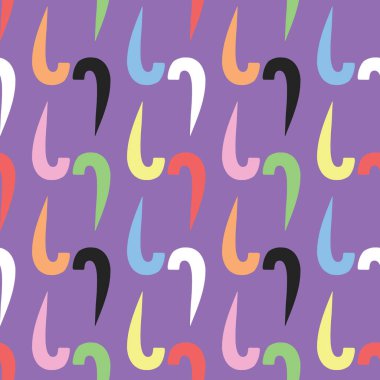 Vektörsüz doku arkaplan deseni. El çizimi, mor arka planda renkli.