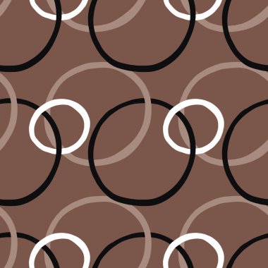 Vektörsüz doku arkaplan deseni. El çizimi, kahverengi, beyaz ve siyah renkler.