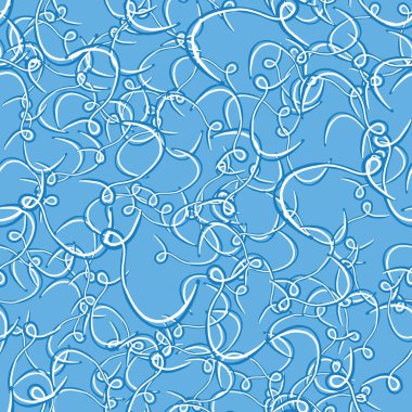 Vektörsüz doku arkaplan deseni. El çizimi, mavi ve beyaz renkler.