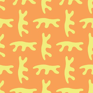 Vektörsüz doku arkaplan deseni. El çizimi, turuncu ve sarı renkler.