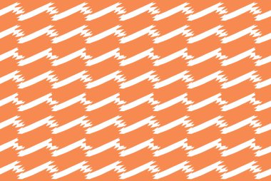 Vektör dokusu arka plan, kusursuz desen. El çizimi, turuncu ve beyaz renkler.