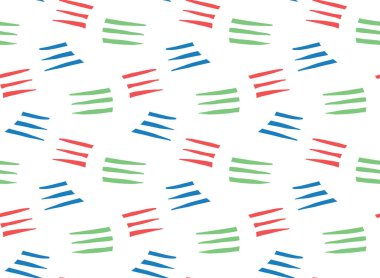 Vektör dokusu arka plan, kusursuz desen. El çizimi, yeşil, mavi, kırmızı ve beyaz renkler.