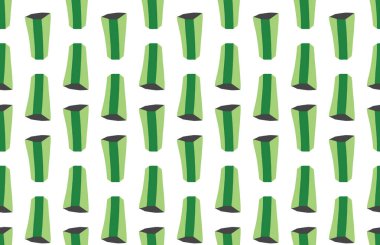 Vektör dokusu arka plan, kusursuz desen. El çizimi, yeşil, siyah ve beyaz renkler.