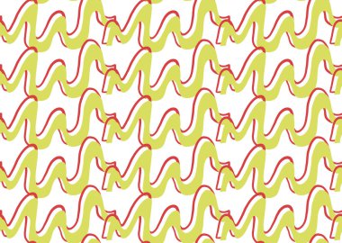 Vektör dokusu arka plan, kusursuz desen. El çizimi, sarı, kırmızı ve beyaz renkler.