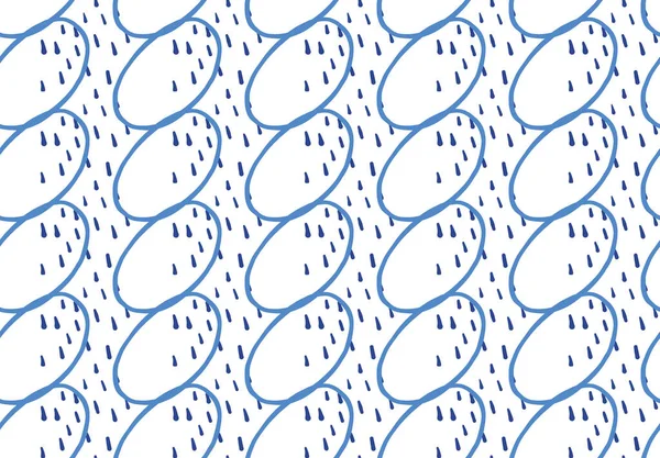 Фон Векторной Текстуры Безseamless Узор Ручной Рисунок Синий Белый Цвета — стоковый вектор