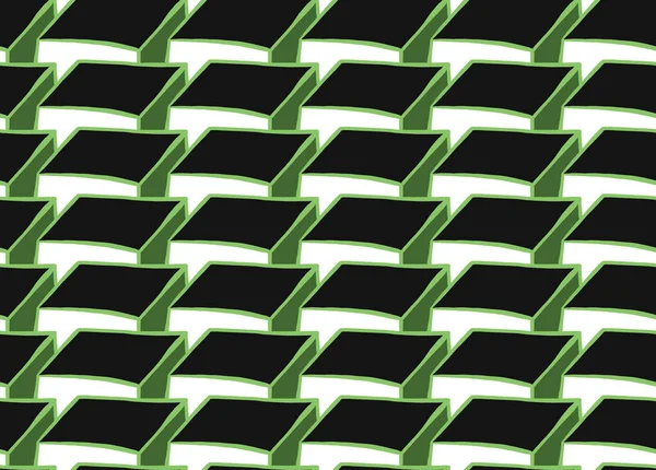 Wektorowe Tło Tekstury Bezszwowy Wzór Ręcznie Rysowane Zielone Czarno Białe — Wektor stockowy