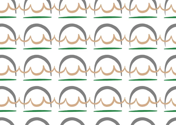 Фон Векторной Текстуры Безseamless Узор Ручной Рисунок Коричневый Серый Зеленый — стоковый вектор