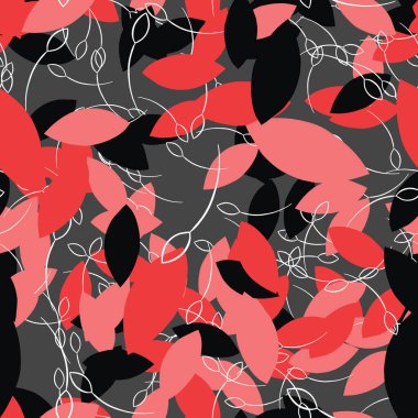 Vektörsüz doku arkaplan deseni. El çizimi, kırmızı, siyah, gri ve beyaz renkler.