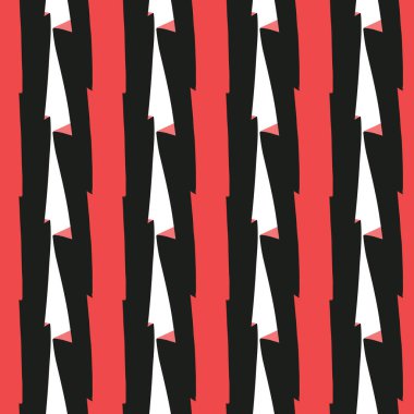 Vektörsüz doku arkaplan deseni. El çizimi, kırmızı, siyah ve beyaz renkler.