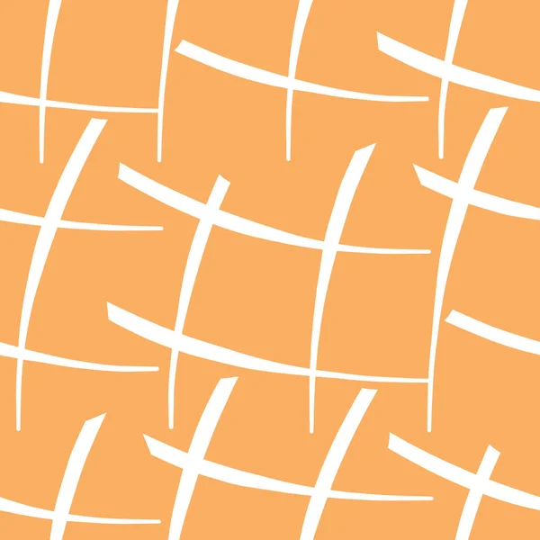 Vektor Zökkenőmentes Textúra Háttér Mintát Kézzel Rajzolt Narancssárga Fehér Színek — Stock Vector