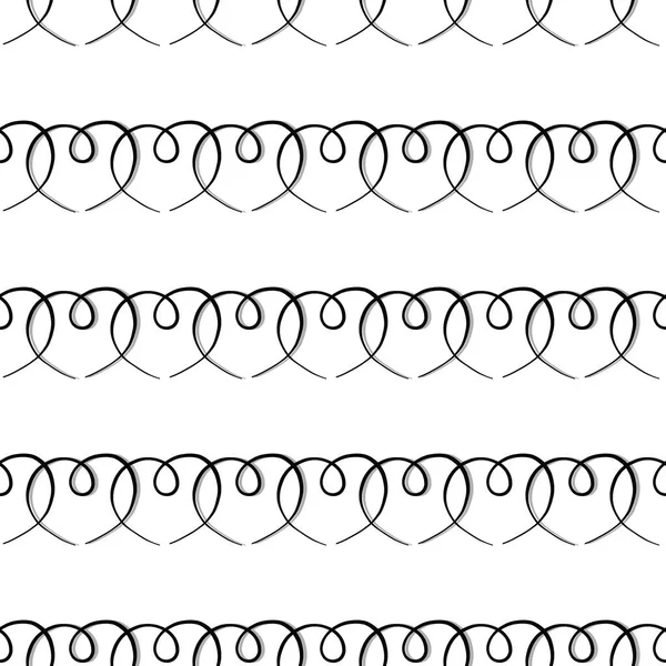 Vector Seamless Texture Background Pattern Hand Drawn Black Grey White — Stock Vector