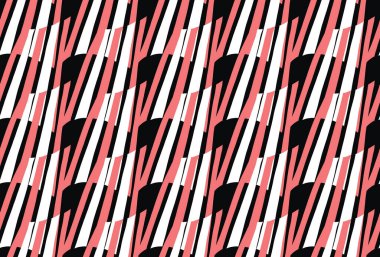 Vektör dokusu arka plan, kusursuz desen. El çizimi, kırmızı, beyaz ve siyah renkler.