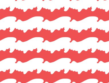 Vektör dokusu arka plan, kusursuz desen. El çizimi, kırmızı ve beyaz renkler.