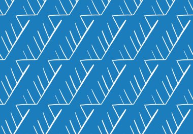 Vektör dokusu arka plan, kusursuz desen. El çizimi, mavi ve beyaz renkler.