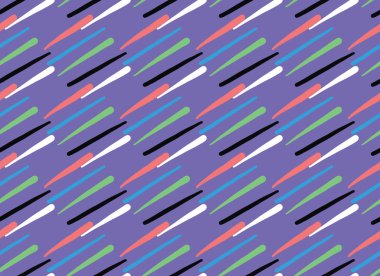 Vektör dokusu arka plan, kusursuz desen. Mor arkaplanda el çizimi ve renkli.