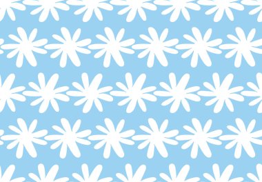 Vektör dokusu arka plan, kusursuz desen. El çizimi, mavi ve beyaz renkler.