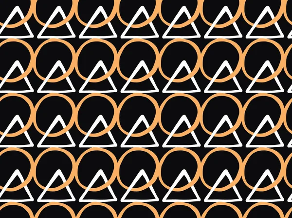 Vektor Textur Hintergrund Nahtloses Muster Handgezeichnet Schwarze Orange Und Weiße — Stockvektor
