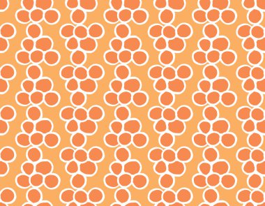 Vektör dokusu arka plan, kusursuz desen. El çizimi, turuncu ve beyaz renkler.