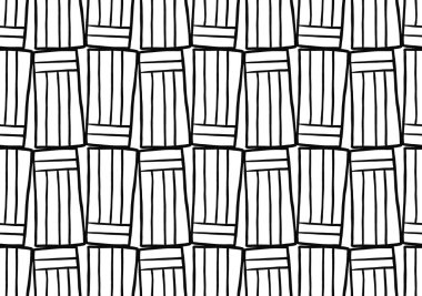 Vektör dokusu arka plan, kusursuz desen. El çizimi, siyah beyaz renkler.