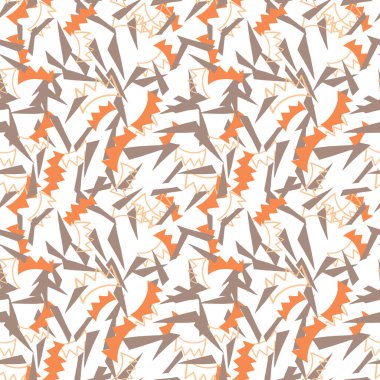 Vektörsüz doku arkaplan deseni. El çizimi, turuncu, kahverengi ve beyaz renkler.