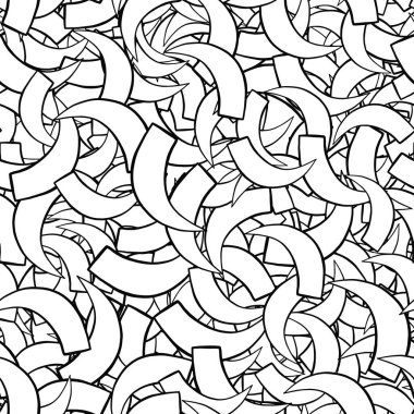 Vektörsüz doku arkaplan deseni. El çizimi, siyah beyaz renkler.