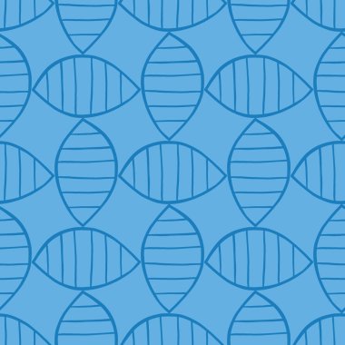 Vektörsüz doku arkaplan deseni. El çizimi ve mavi renkler.