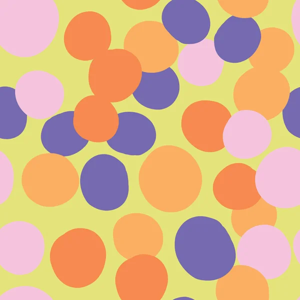 Vektor Nahtlose Textur Hintergrundmuster Handgezeichnet Gelb Orange Rosa Und Blau — Stockvektor