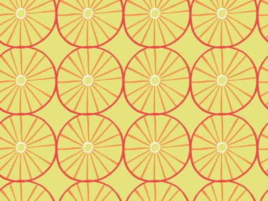 Vektör dokusu arka plan, kusursuz desen. El çizimi, kırmızı, turuncu, sarı ve beyaz renkler.