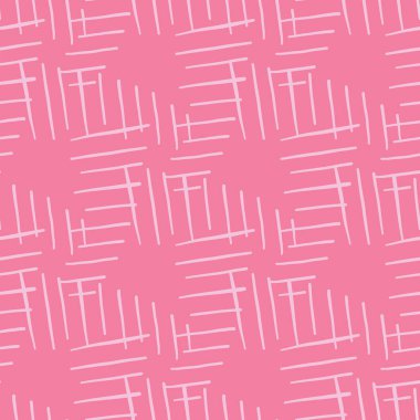Vektörsüz doku arkaplan deseni. El çizimi ve pembe renkler.