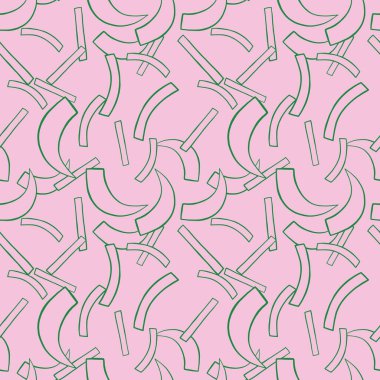 Vektörsüz doku arkaplan deseni. El çizimi, pembe ve yeşil renkler.