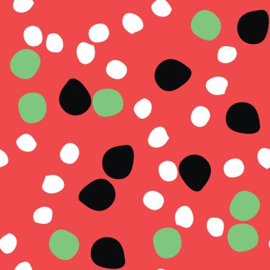 Vektörsüz doku arkaplan deseni. El çizimi, kırmızı, yeşil, siyah ve beyaz renkler.