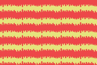 Vektör dokusu arka plan, kusursuz desen. El çizimi, kırmızı ve sarı renkler.