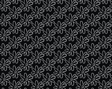 Vektör dokusu arka plan, kusursuz desen. El çizimi, siyah beyaz renkler.