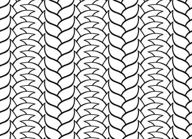 Vektör dokusu arka plan, kusursuz desen. El çizimi, siyah beyaz renkler.