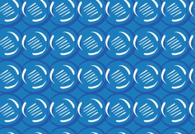 Vektör dokusu arka plan, kusursuz desen. El çizimi, mavi ve beyaz renkler.