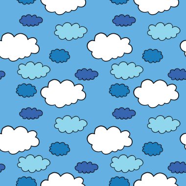 Vektörsüz doku arkaplan deseni. El çizimi, mavi, siyah ve beyaz renkler.