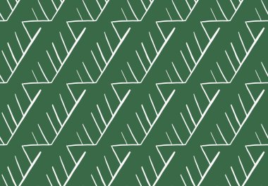 Vektör dokusu arka plan, kusursuz desen. El çizimi, yeşil ve beyaz renkler.